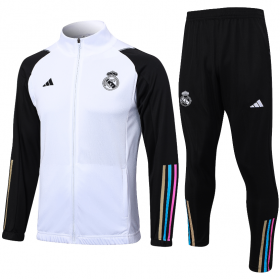 Real Madrid Long Zipper Training Suit 23/24 White